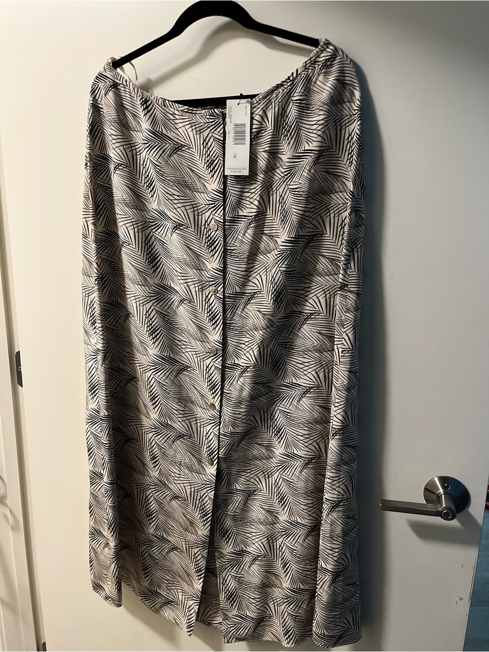 Ellen Tracy Black & White Printed Maxi Skirt